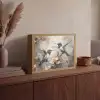 Kolibrie - Vogels - Bloemen - Planten Light Box met batterij (Wandlamp) middel -sfeer2