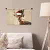 Kerst - Hert - Gewei - Rood Wandkleed katoen klein -sfeer4