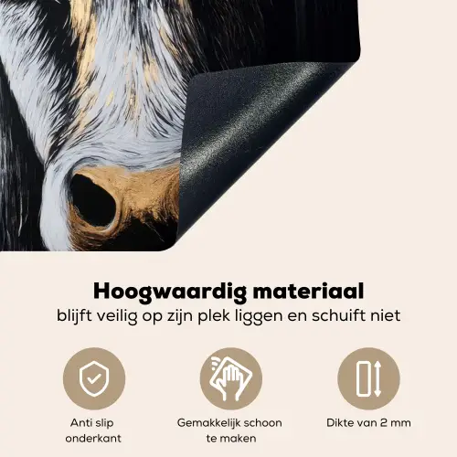 Stier - Hoorns - Snuit - Goud Inductie beschemer met haakjes klein -ky-onderkant-nl