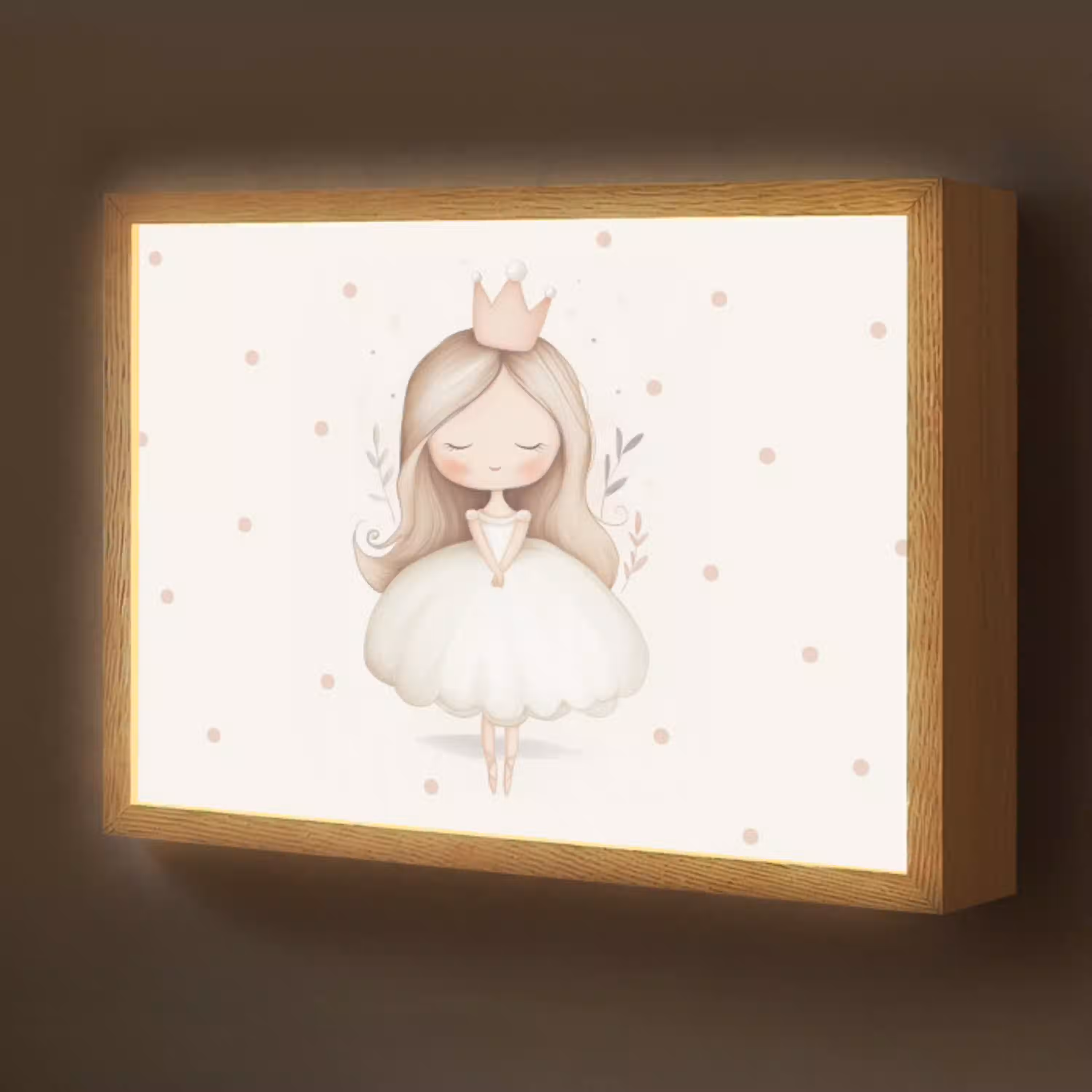 Ballerina - Prinses - Stippen Light Box met batterij (Wandlamp kind) middel -z3d_website