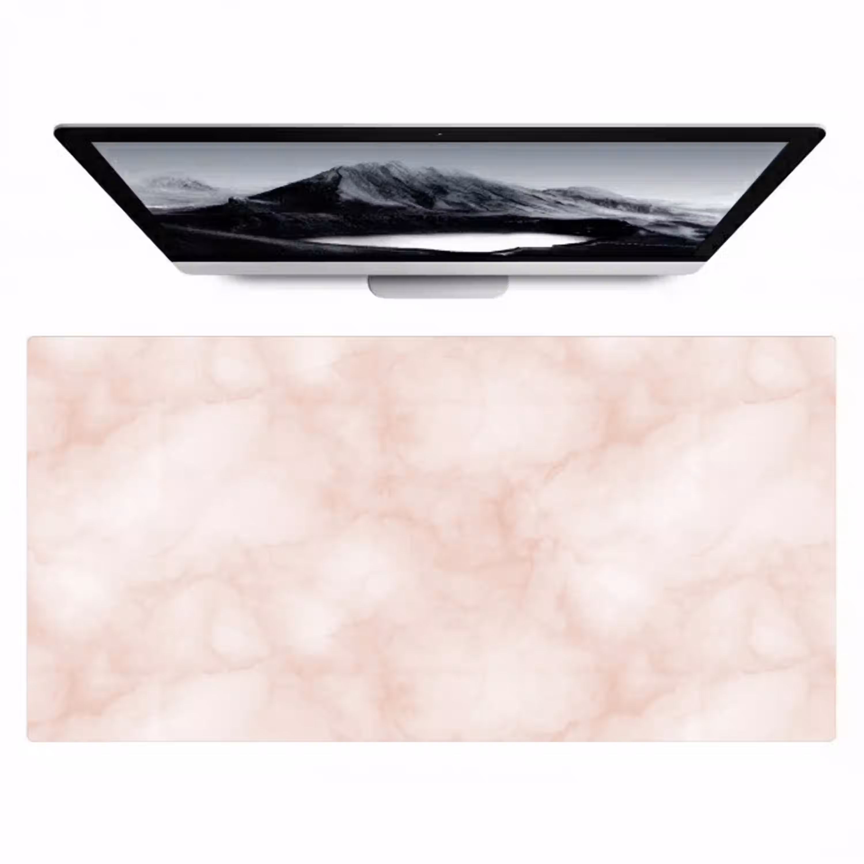 Roze - Marmer - Crème Muismat XXL klein 681 -zzz3d