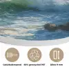 Zee - Golven - Rotsen - Meeuwen Akoestische PET Vilt - Rond klein -closeup_NL