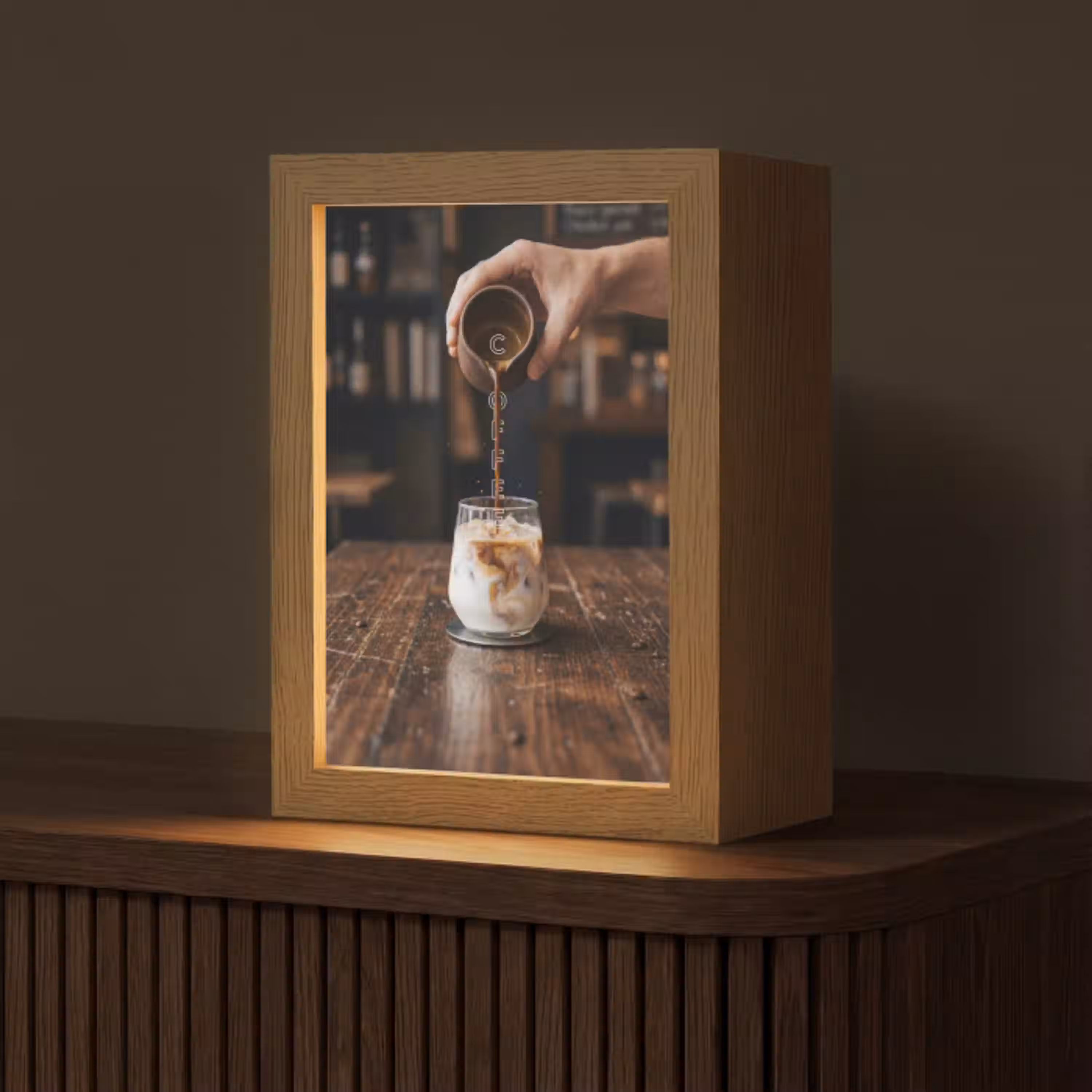 Espresso - Melk - Café Light Box met kabel (Tafellamp) klein -z3d_website