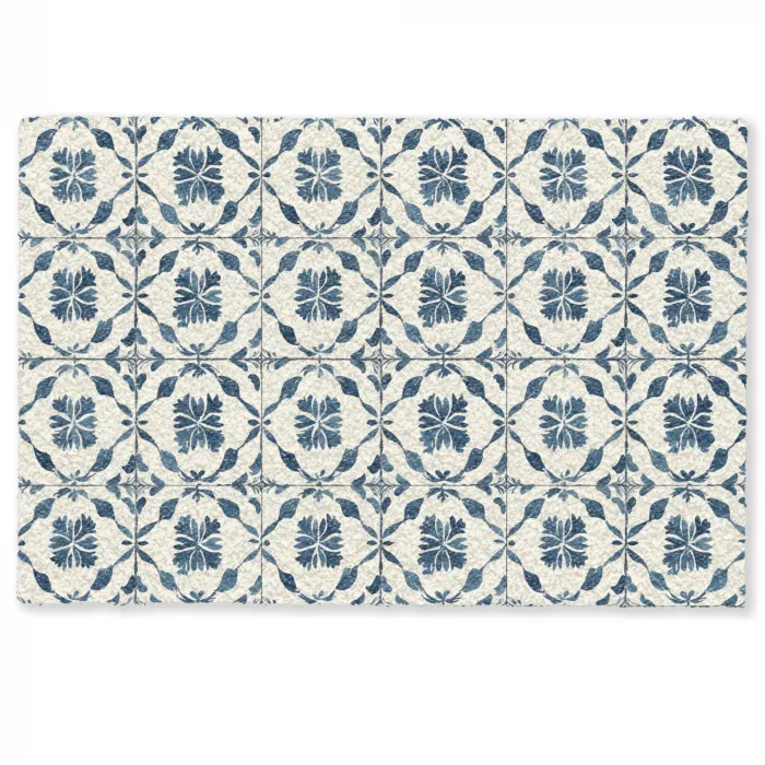 Grafisch - Tegel - Blauw Deurmat klein 898 -zkaufland3d