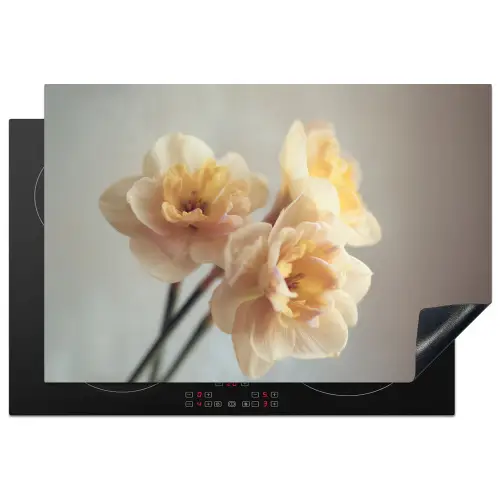 Narcissen - Geel - Bloemblaadjes Inductie beschermer vinyl 3mm klein -3d
