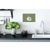 Vijgen - Minimalistisch - Getekend - Mosgroen Muursticker klein -keuken