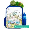 Busje met dino's Kinderrugzak - Blauw middel -inhoud_NL