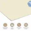 Schelpen - Blauw - Beige poster papier klein -closeup_NL