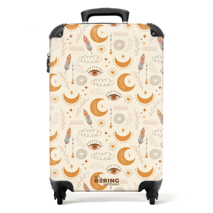 Boho - Maanpatroon NBS - Handbagage koffer - Kinderen Unisex middel -productfoto_recht