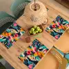 Schilderij - Abstract - Bloemen - Roze Placemat vinyl groot -zzsfeer5_Kitchenyeah-website