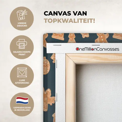 Illustratie - Koekjes - Blauw canvas 2cm xxl 828 -sfeer2