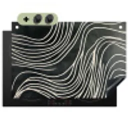 Lijnen - Patroon - Abstract - Wit Inductie beschemer met haakjes klein -3d