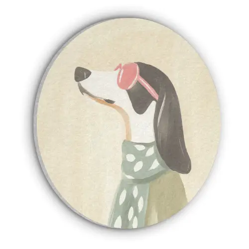 Hond - Zonnebril - Sjaal Akoestische PET Vilt - Rond klein -3d