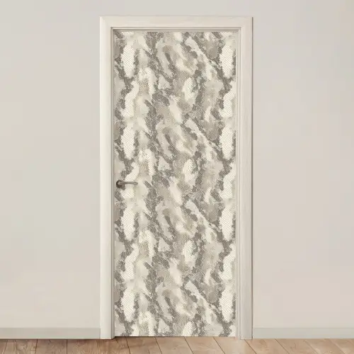 Slang - Patroon - Taupe deurposter klein 289 -3d_beige