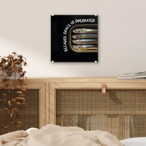 Sardines - Tekst - Vis - Blik plexiglas 5mm klein -sfeer4