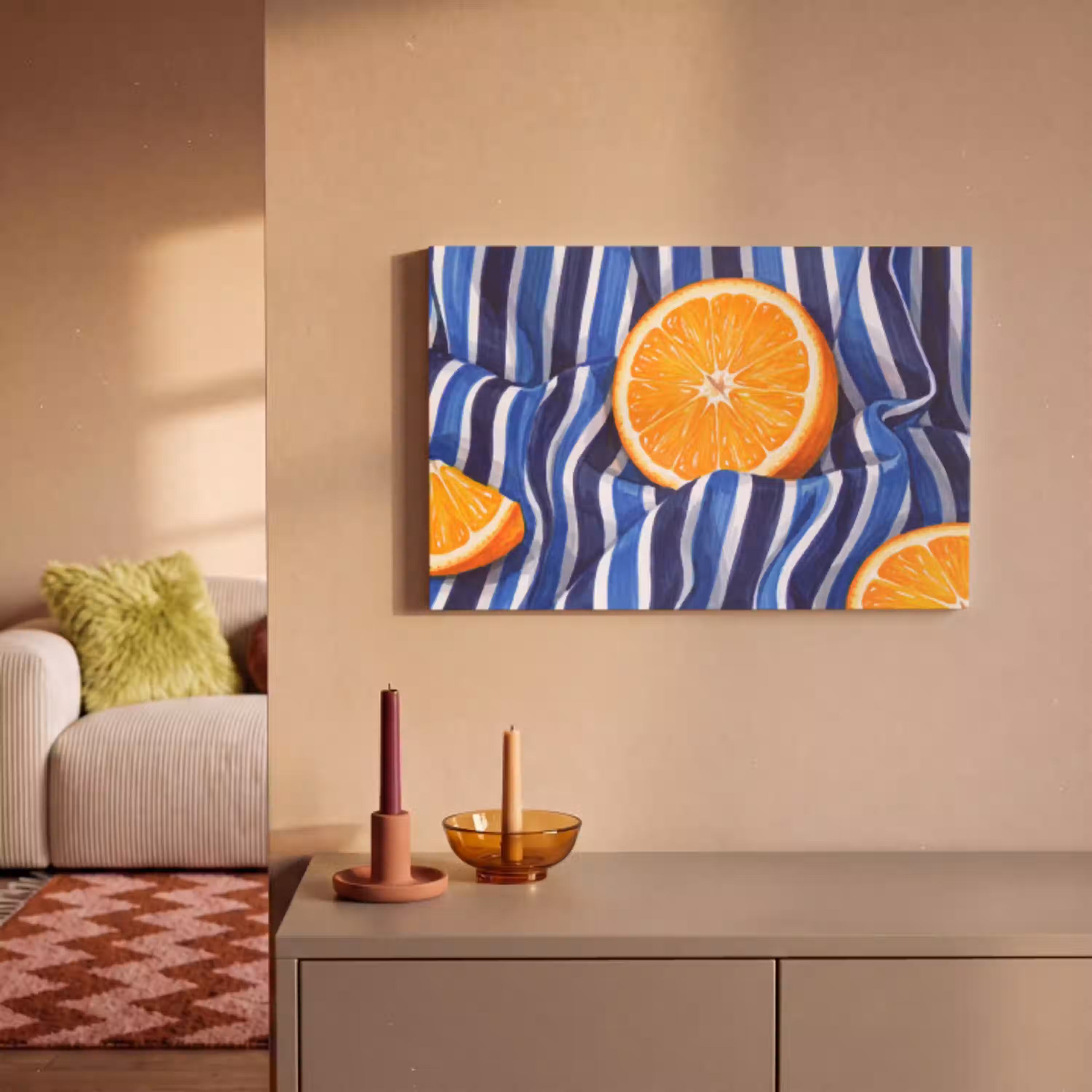 Eten - Fruit - Oranje canvas 2cm klein -sfeer1