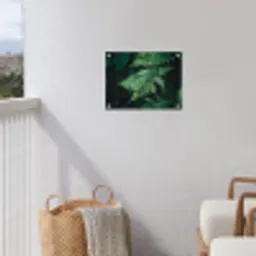 Varenblad - Groen - Structuur - Wazig tuinposter los doek klein -sfeer8