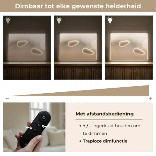 Hazestaartgras - Graanharen - Zonlicht Light Box met batterij (Wandlamp) middel -USP_dimbaarNL