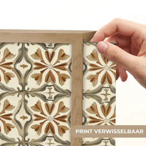 Siertegel - Patroon - Bruin Light Box met batterij (Wandlamp) middel 907 -USP_websiteprintNL