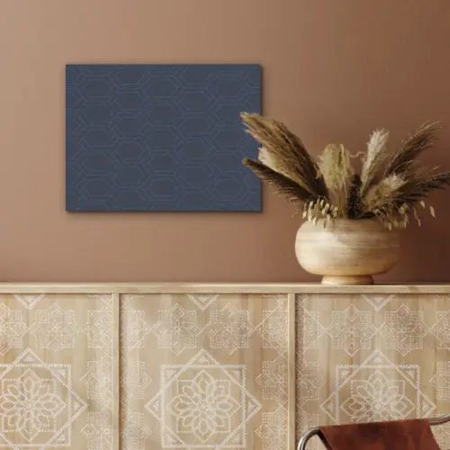 Hexagon - Patroon - Blauw PET vilt klein 837 -sfeer4