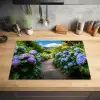 Hortsensia - Pad - Bloemen Inductie beschermer vinyl 3mm klein -sfeer5
