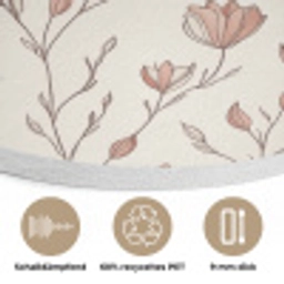 Patroon - Klassiek - Roze Akoestische PET Vilt - Rond klein 838 -closeup_DE