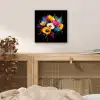Bloemen - Kleurrijk - Graffiti - Modern - Boeket aluminium wit klein -sfeer3
