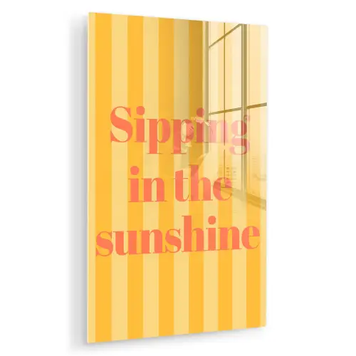 Gestreept - Geel - Sunshine - Letters plexiglas 5mm klein -zzzproduct_nieuw