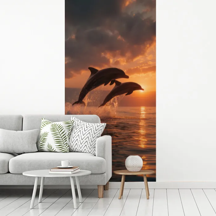Dolfijnen - Zee - Realistisch fotobehang vinyl groot -woonkamer
