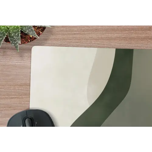 Japandi - Groen - Abstract - Modern muismat rubber klein -closeup