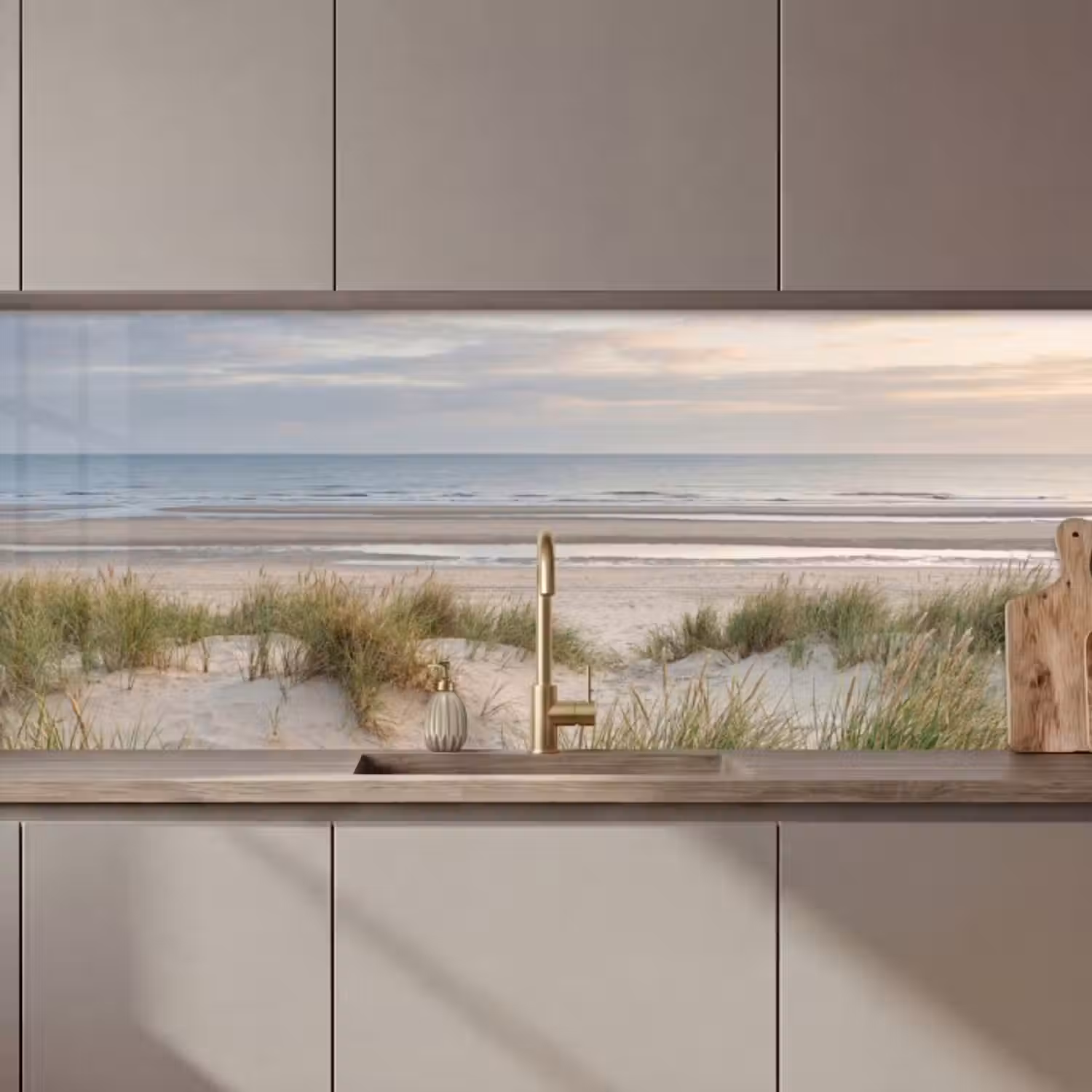 Küchenrückwand - Sandstrand - Bewölkt - Dünen