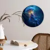 Kwal - Lichtgevend - Tentakels - Blauw Wandcirkel kunststof plaat 5mm dik klein -sfeer4