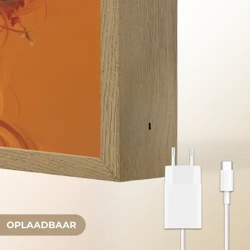 Vrouw - Citroenen - Bloesem - Geel Light Box met batterij (Wandlamp) middel -USP_websiteoplaadbaarNL
