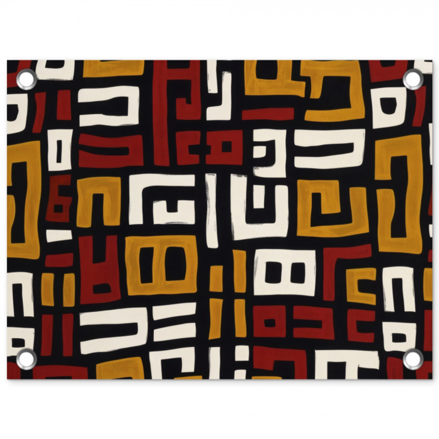 Abstract - Patroon - Rood tuinposter los doek klein -3d