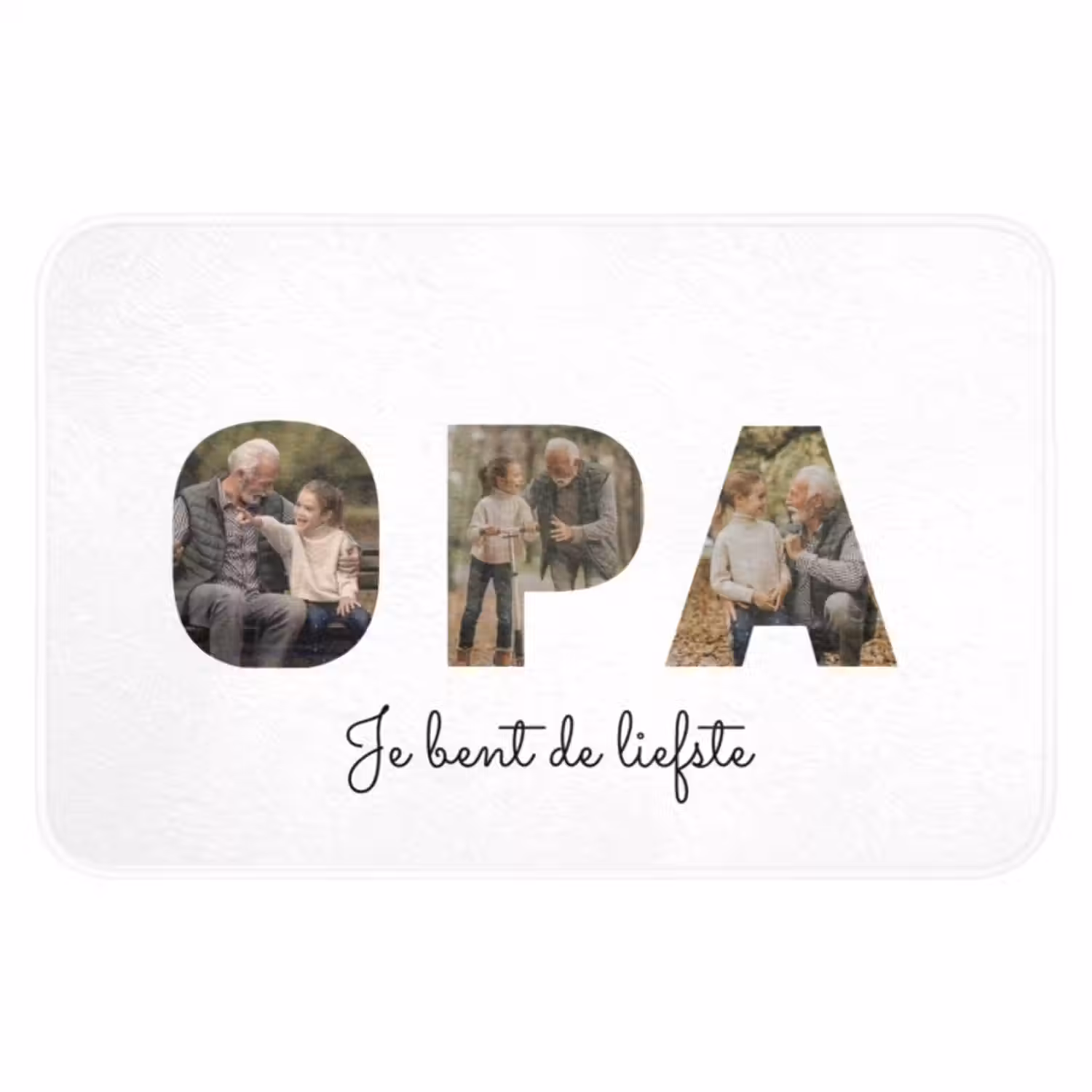 Gepersonaliseerde badmat - Opa - Lettercollage