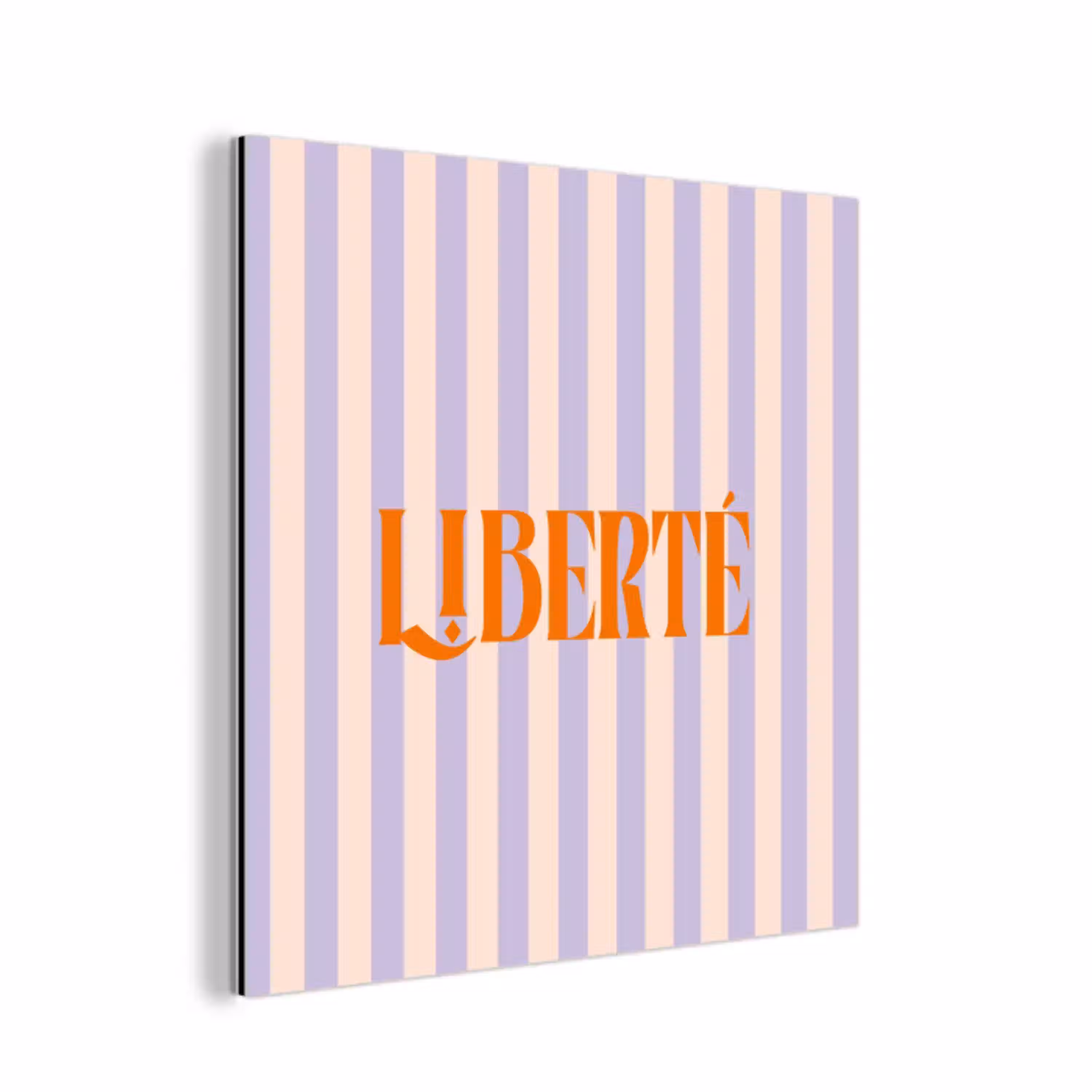 Lila - Oranje - Strepen - Liberté aluminium wit klein -3d