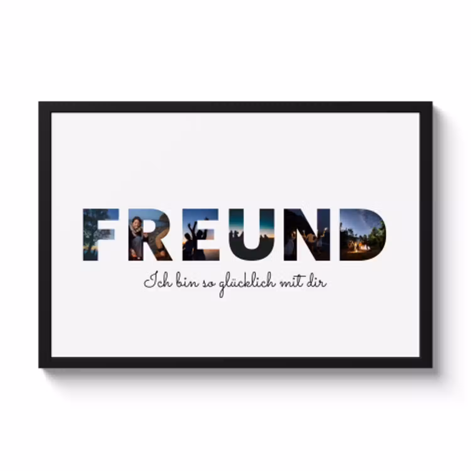 Poster mit Rahmen – Freund