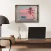 Doorkijk - Strand - Palmboom - Tropisch PET vilt klein -sfeer5