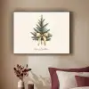 Kerstboom - Kerst - Merry Christmas - Beige Textielframe zwart klein -sfeer1