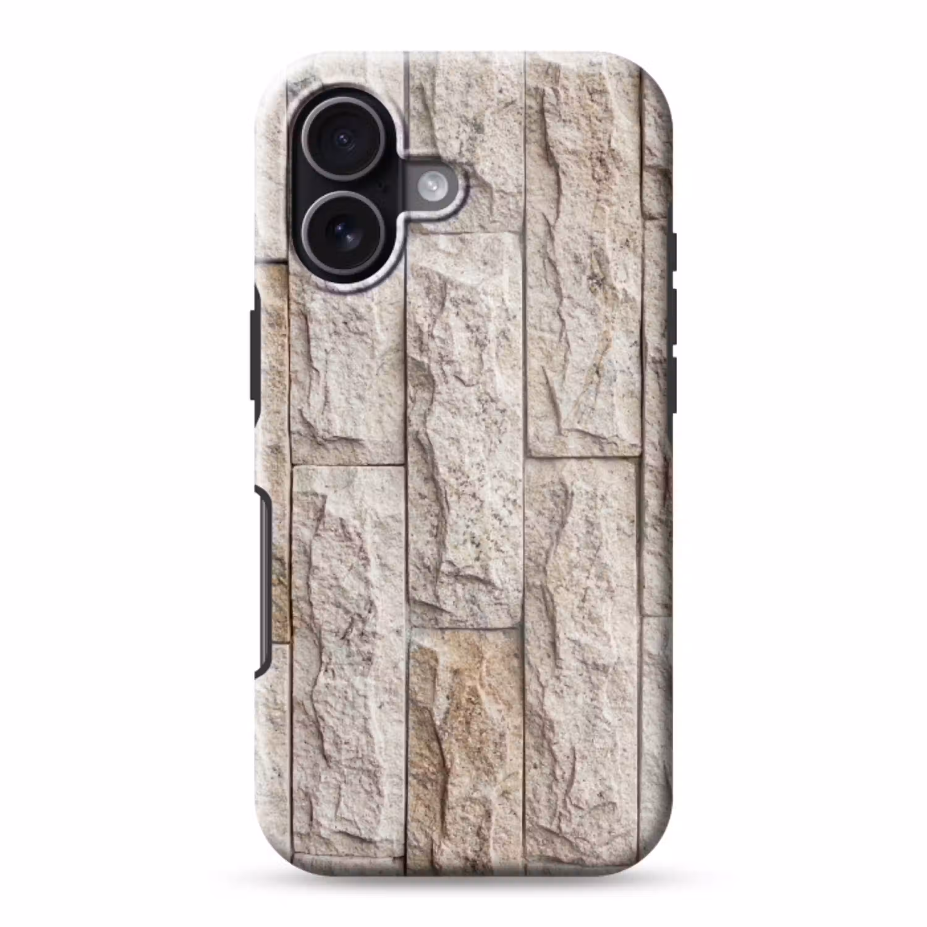 Muur - Steen - Ruw - Beige - Textuur Toughcase MagSafe Apple iPhone 17 klein -3d