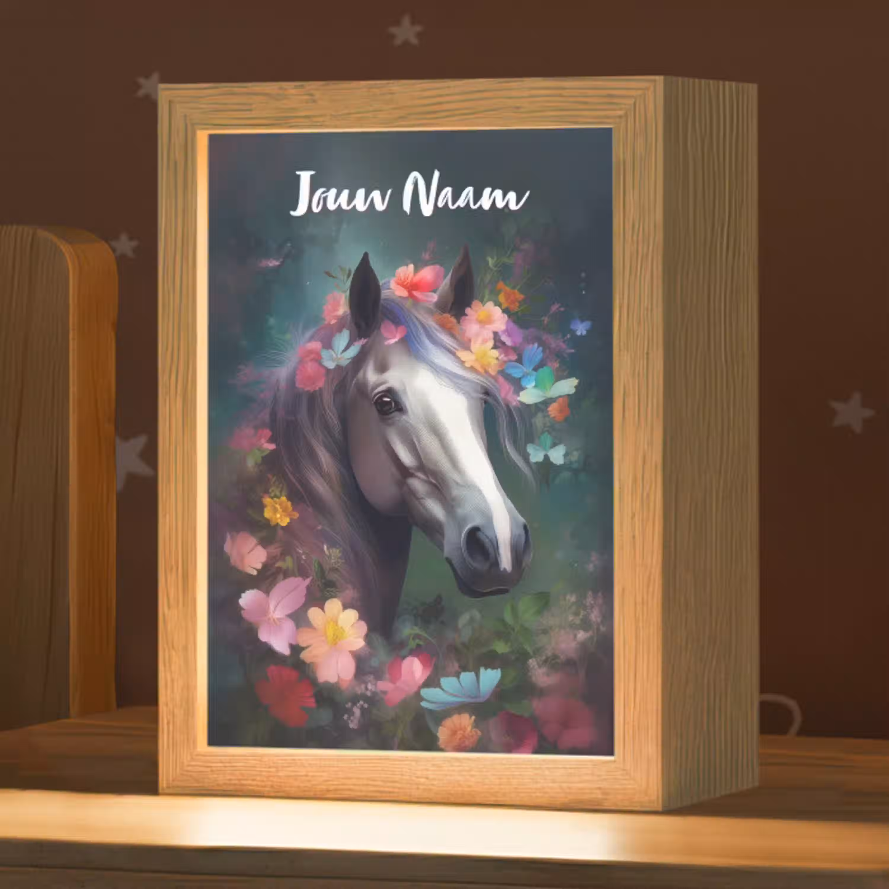 Paard - Natuur - Bloemen - Bos - Dieren Light Box met kabel (Kinderlampje) klein -zzz_3d_website