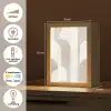 Abstracte bogen - Modern - Beige Light Box met kabel (Tafellamp) klein -USP_NL