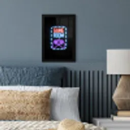 Neon - Quotes - Game room - Controller - Zwart fotolijst zwart zonder passe partout klein -sfeer3