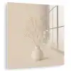 Vaas - Takken - Bloemetjes - Wit plexiglas 5mm klein -zzzproduct_nieuw