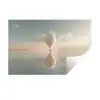 Luchtballon - Wolken - Water - Blauw Muursticker klein -3d