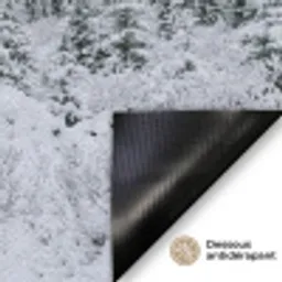 Weg - Bergen - Sneeuw - Naaldbos - Avontuurlijk Deurmat klein -antislip_FR