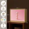 Golfballen - Roze - Drie Light Box met batterij (Wandlamp) middel -USP_websiteoverzichtNL