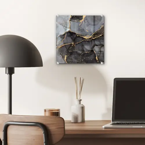 Marmer - Abstract - Goud - Grijs plexiglas 5mm klein -sfeer6