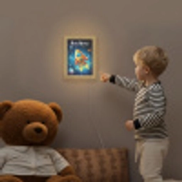 Raket - Ruimte - Planeten - Kinderen - Jongen Light Box met kabel (Kinderlampje) klein -sfeer4a_kind