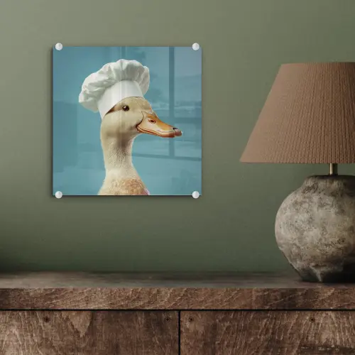 Eend - Koksmuts - Cute - Vogel plexiglas 5mm klein -sfeer3